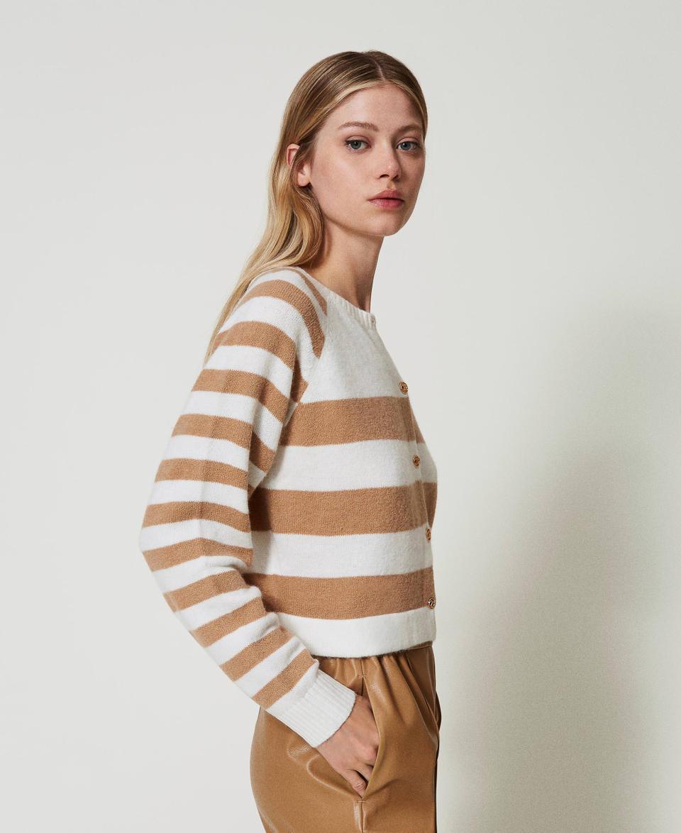 Twin Set Cardigan a righe bicolore Offerta temporanea