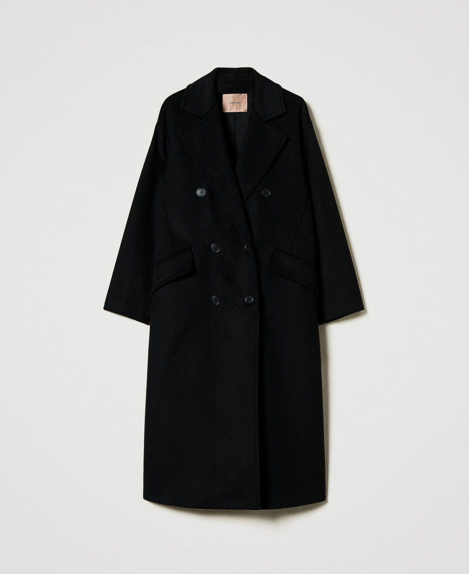Twin Set Cappotto di linea morbida in misto lana Enormi risparmi