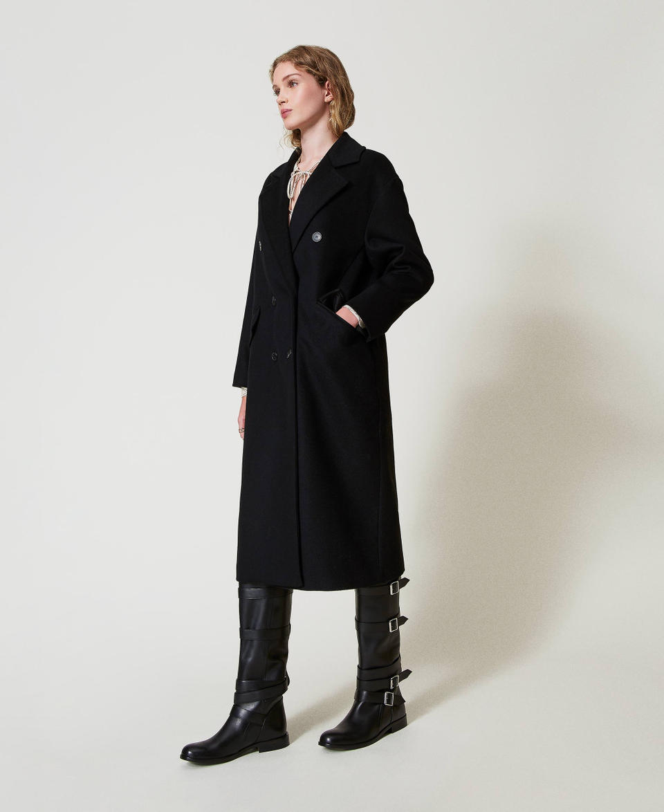 Twin Set Cappotto di linea morbida in misto lana Enormi risparmi