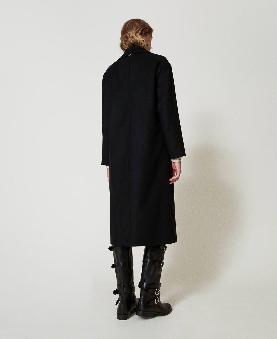 Twin Set Cappotto di linea morbida in misto lana Enormi risparmi