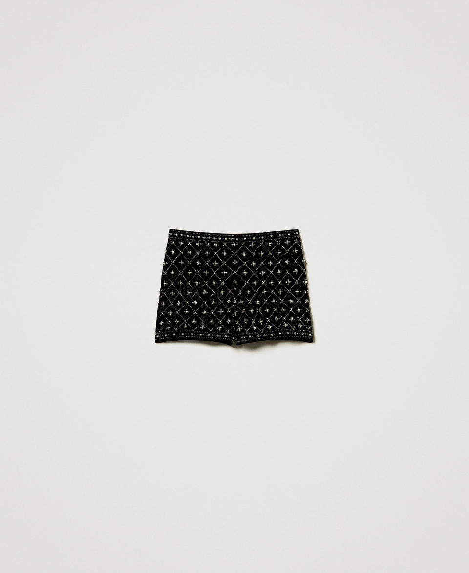 Twin Set Shorts in velluto ricamato Sconti VIP