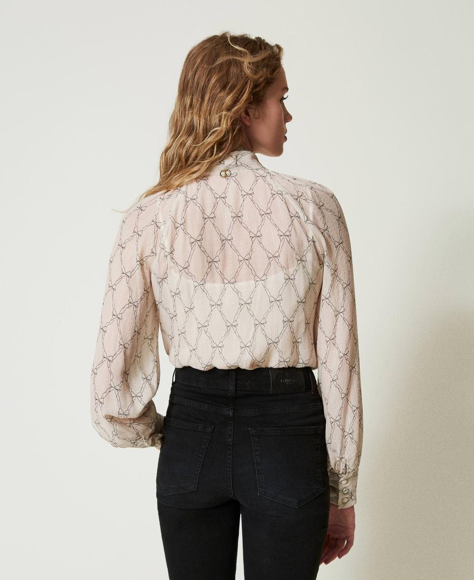 Twin Set Camicia in creponne con stampa fiocchi Latest stili