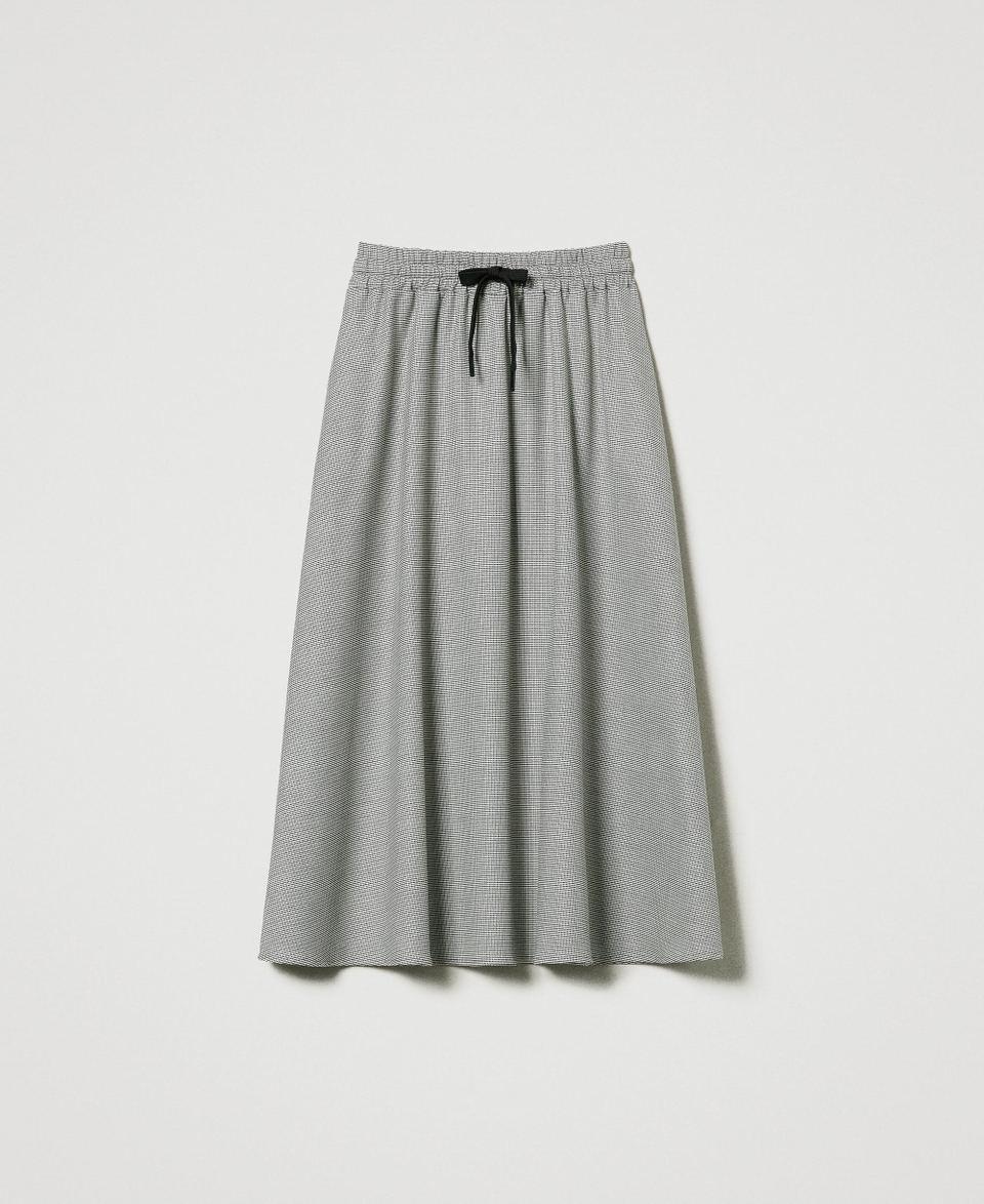Twin Set Gonna longuette in pied de poule Promozione temporanea