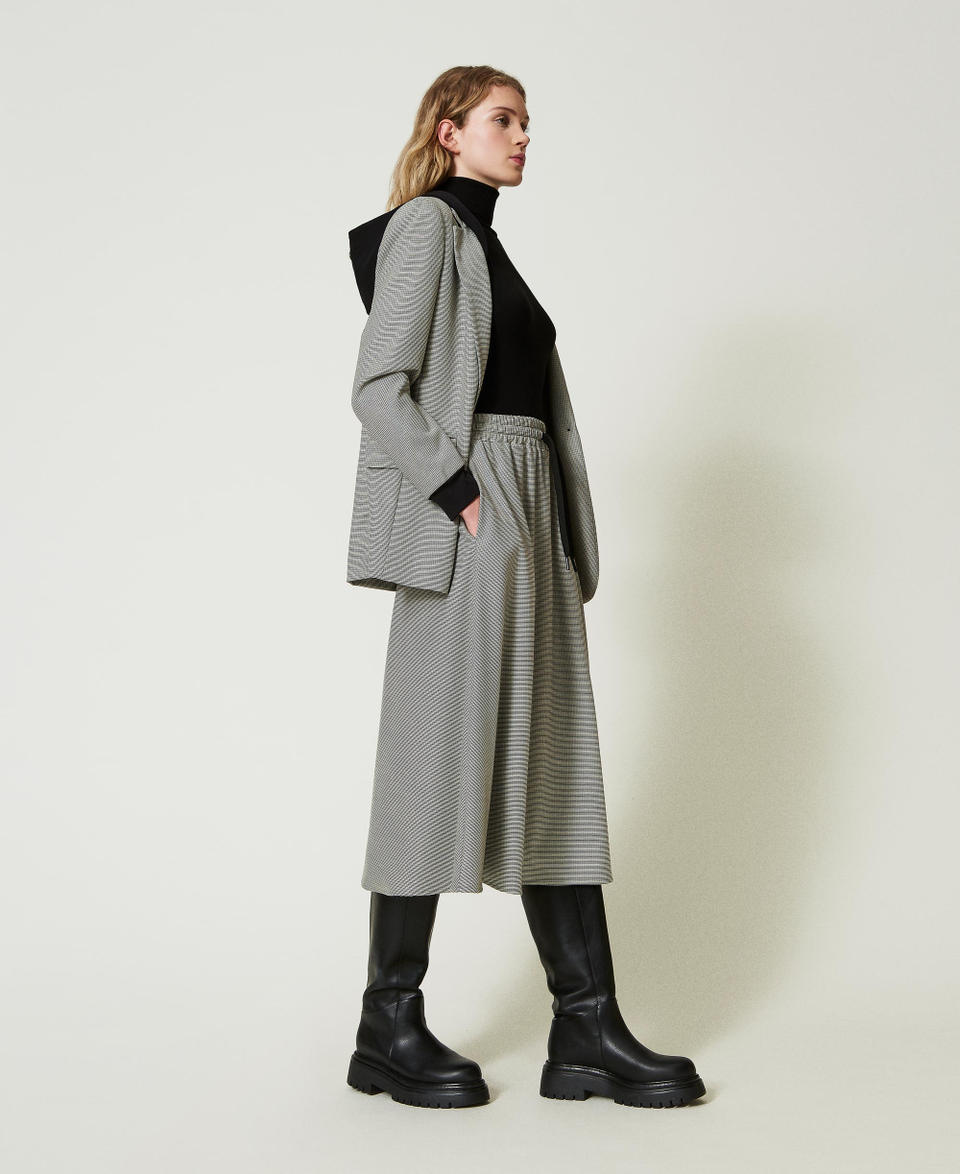 Twin Set Gonna longuette in pied de poule Promozione temporanea