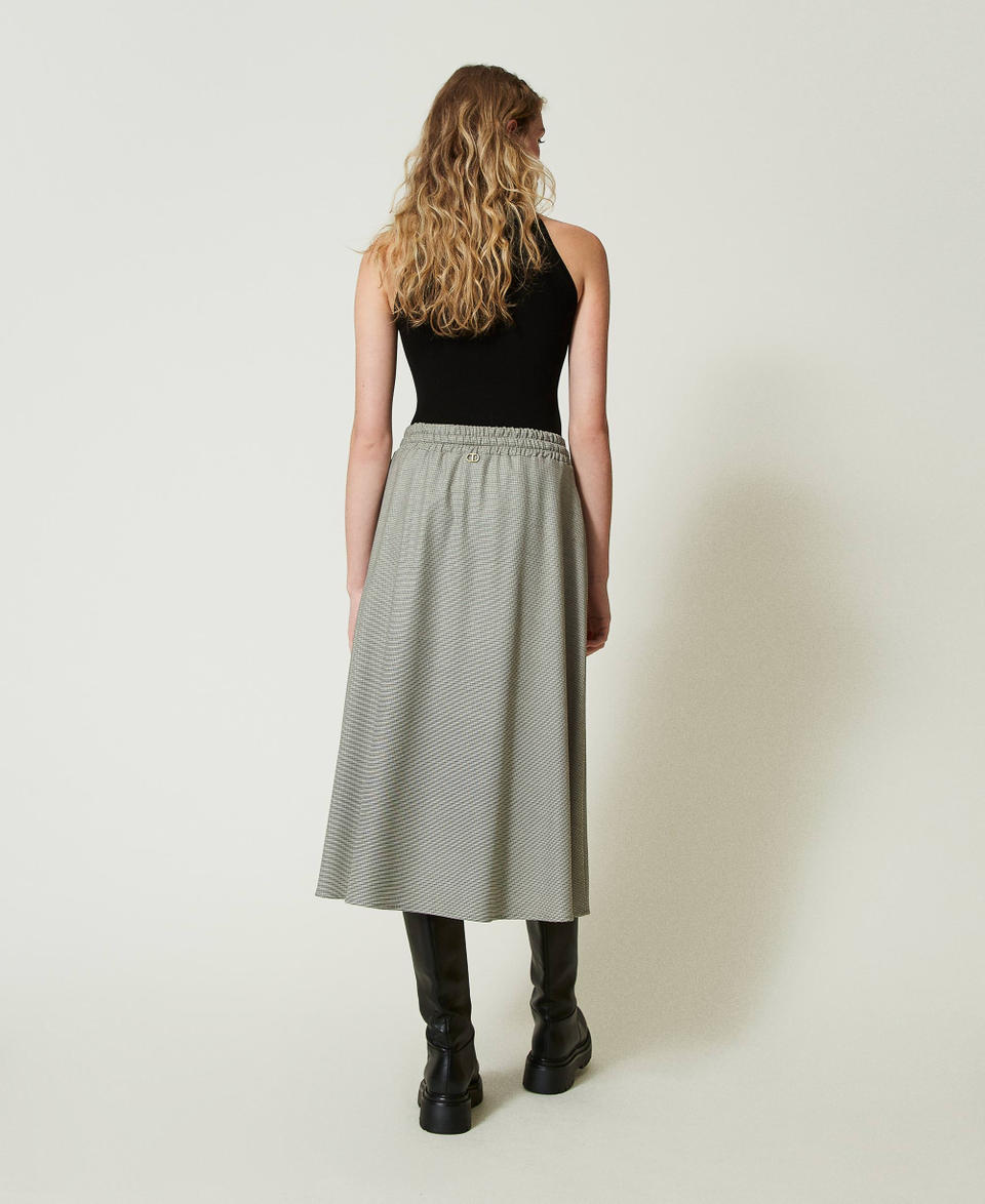 Twin Set Gonna longuette in pied de poule Promozione temporanea