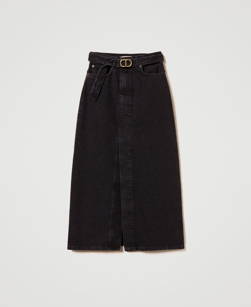 Twin Set Gonna in jeans con cintura Fino al 50% di sconto