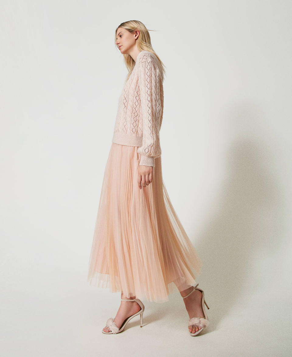 Twin Set Gonna lunga in tulle plissé Fino al 65% di sconto