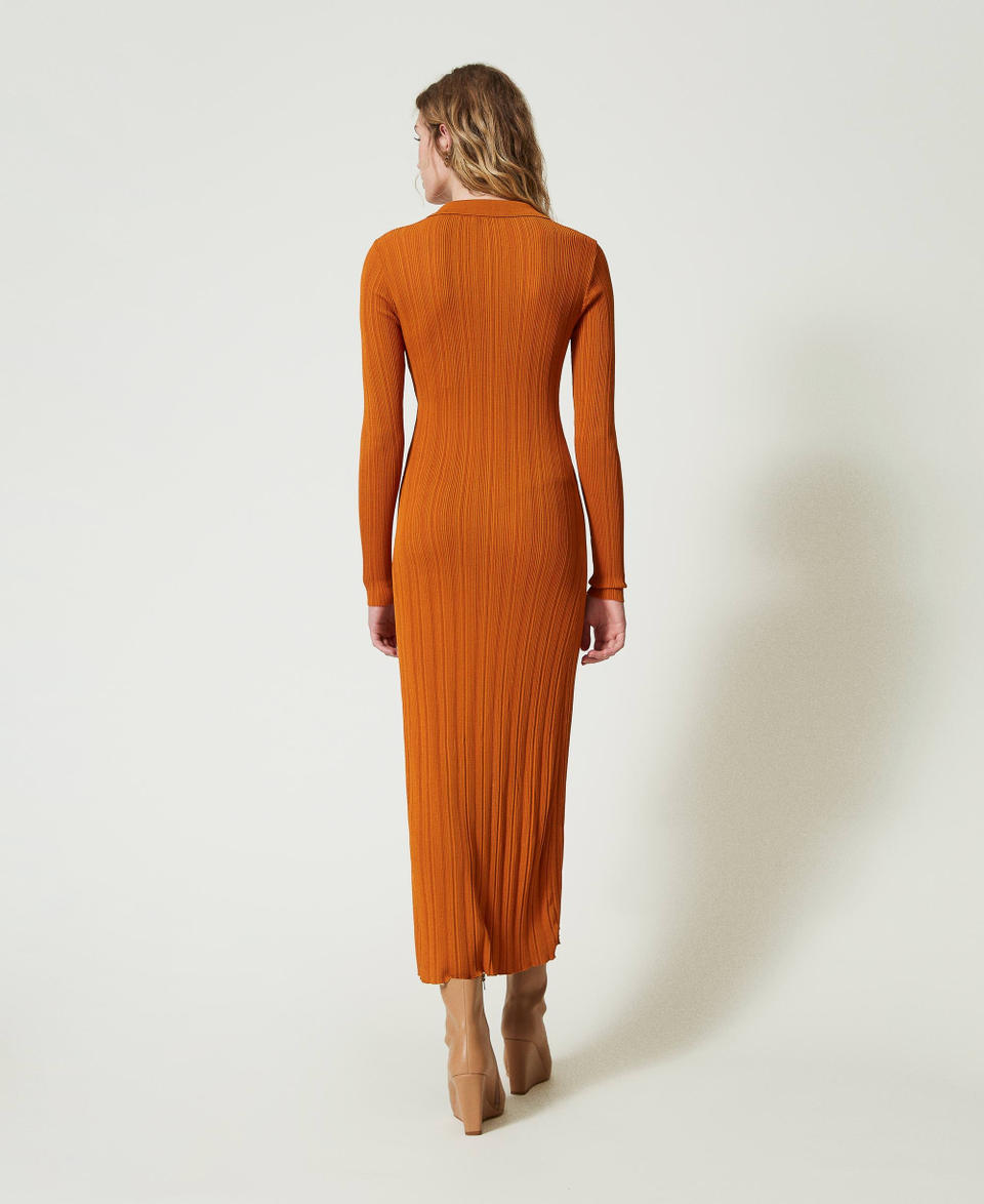 Twin Set Abito lungo in maglia con arricciatura Fino al 55% di sconto