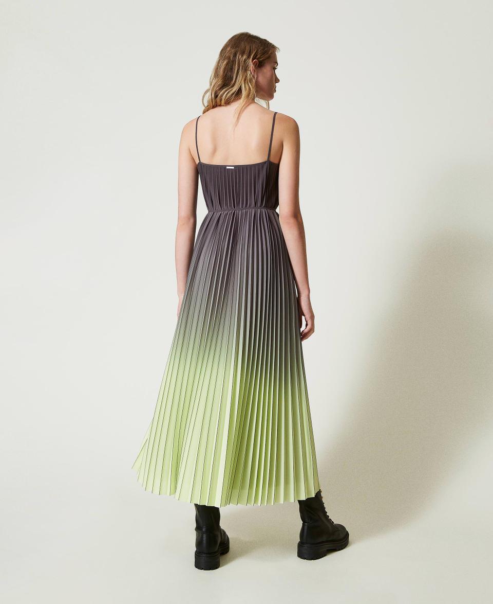 Twin Set Abito lungo in georgette plissé stampata 50% di sconto con spedizione gratuita