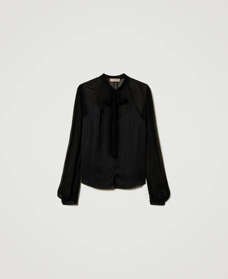 Twin Set Camicia in raso e chiffon Officina