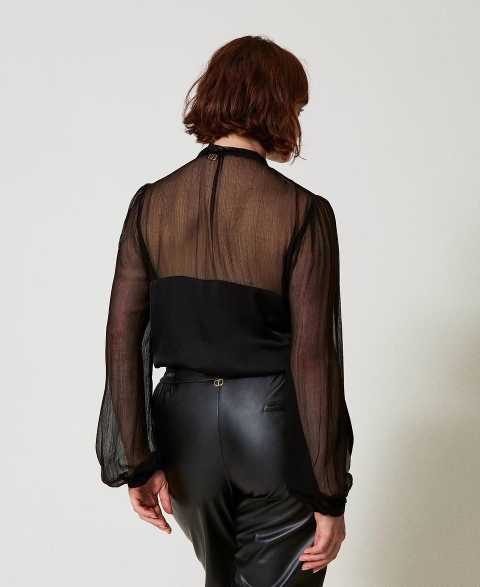Twin Set Camicia in raso e chiffon Officina