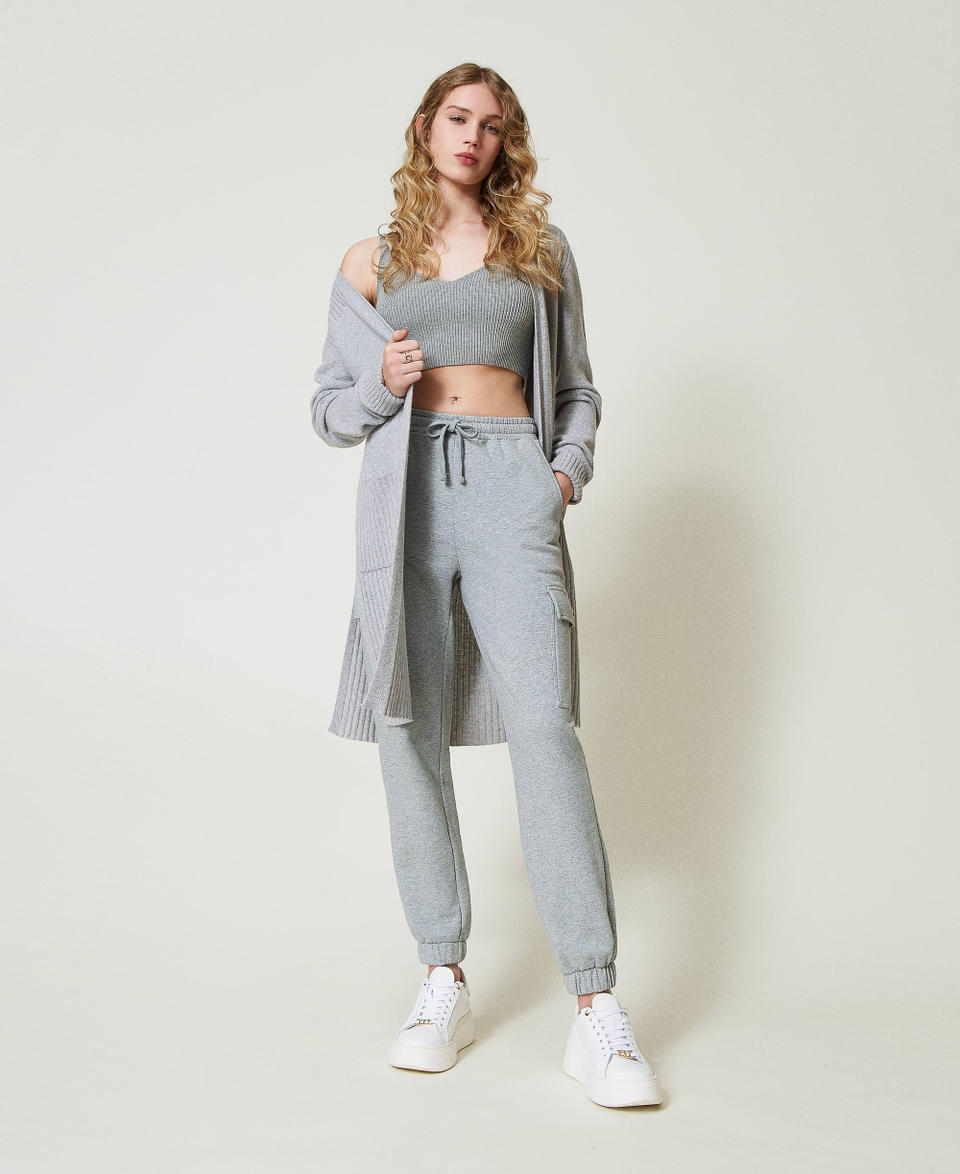 Twin Set Pantaloni joggers in felpa con Oval T Esporta salva