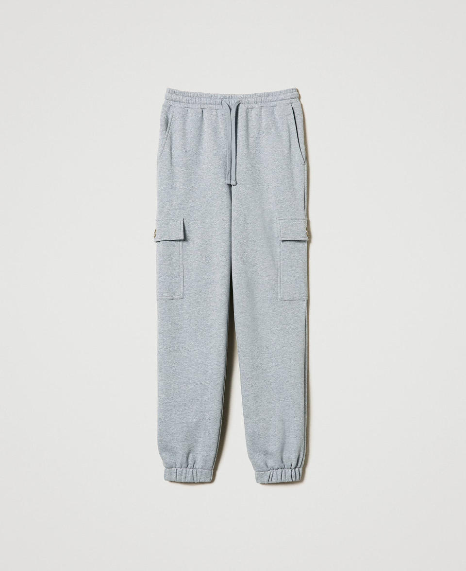Twin Set Pantaloni joggers in felpa con Oval T Esporta salva