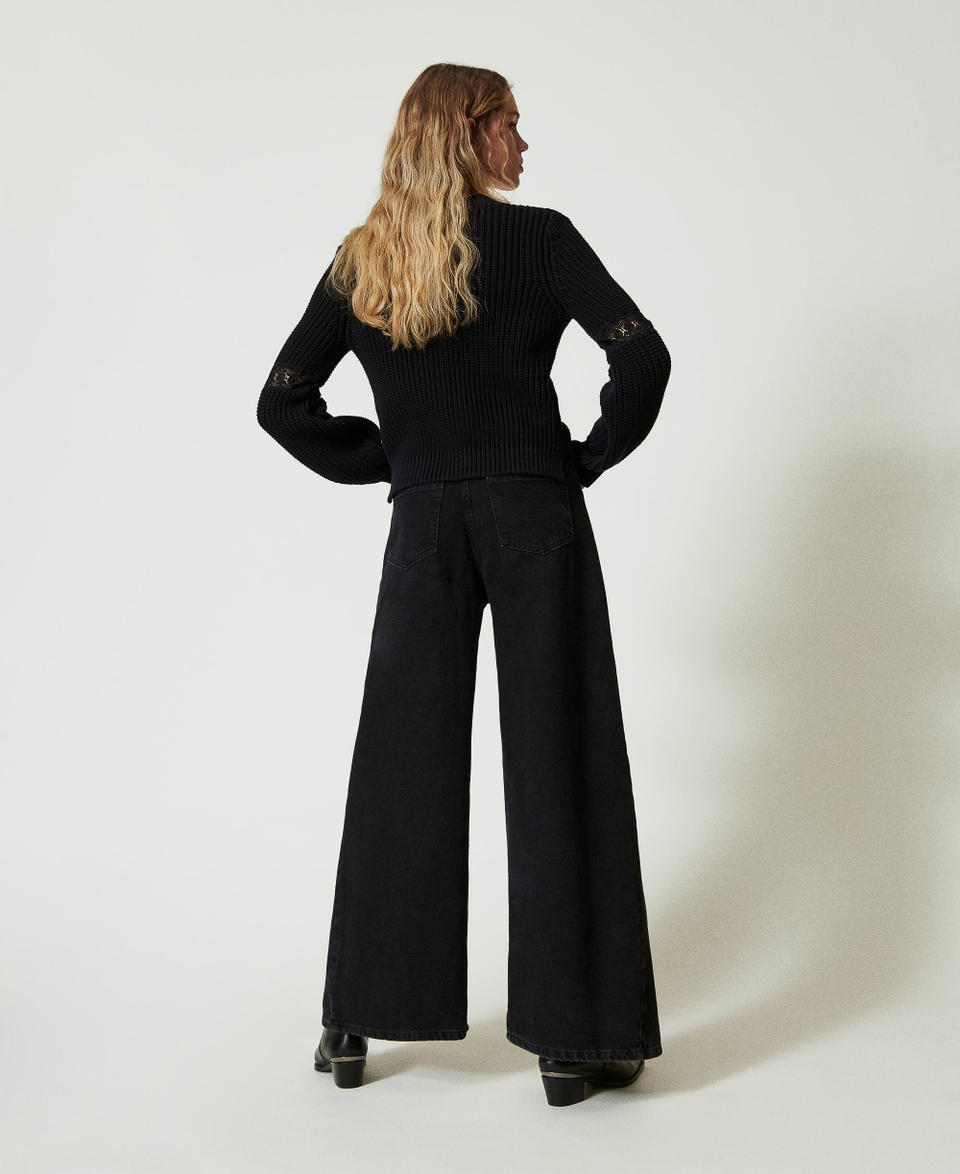 Twin Set Jeans cropped con doppi bottoni In Linea