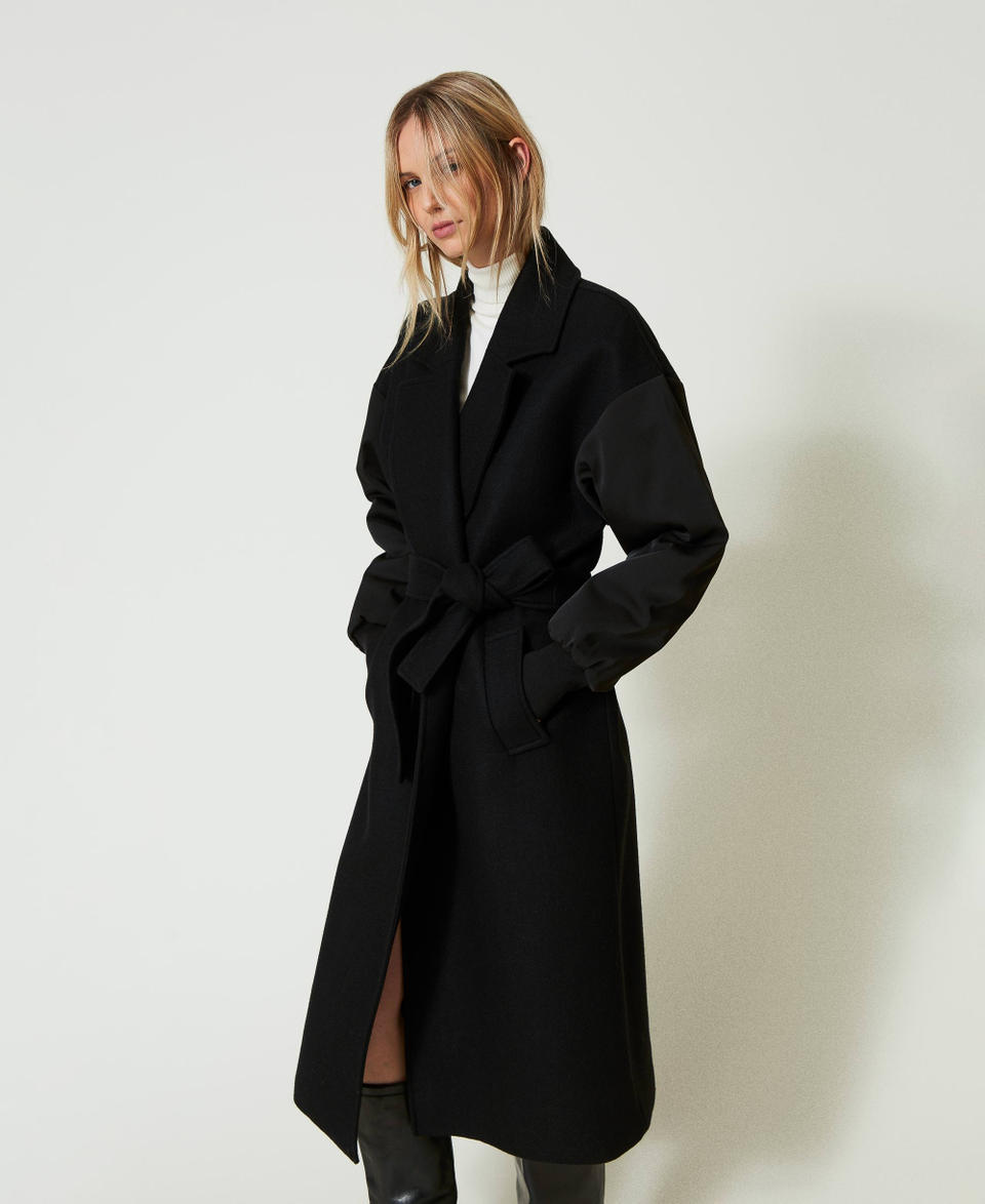 Twin Set Cappotto in panno di misto lana Vendita