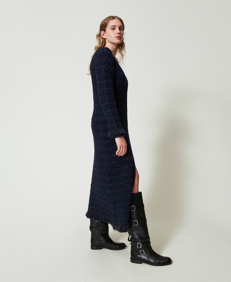 Twin Set Cardigan lungo jacquard check Promozione