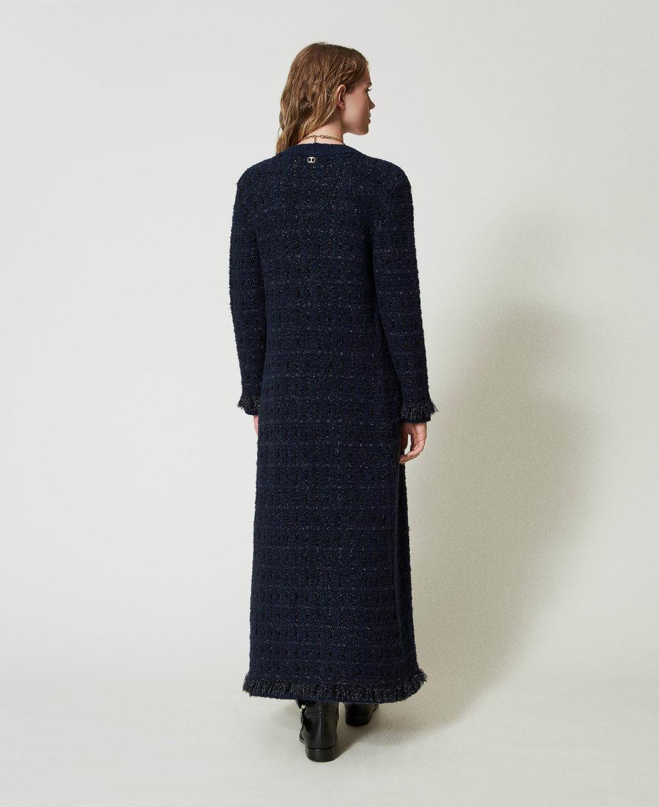Twin Set Cardigan lungo jacquard check Promozione