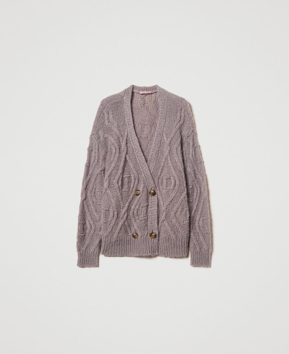 Twin Set Cardigan doppiopetto in misto mohair Spedizione Gratuita