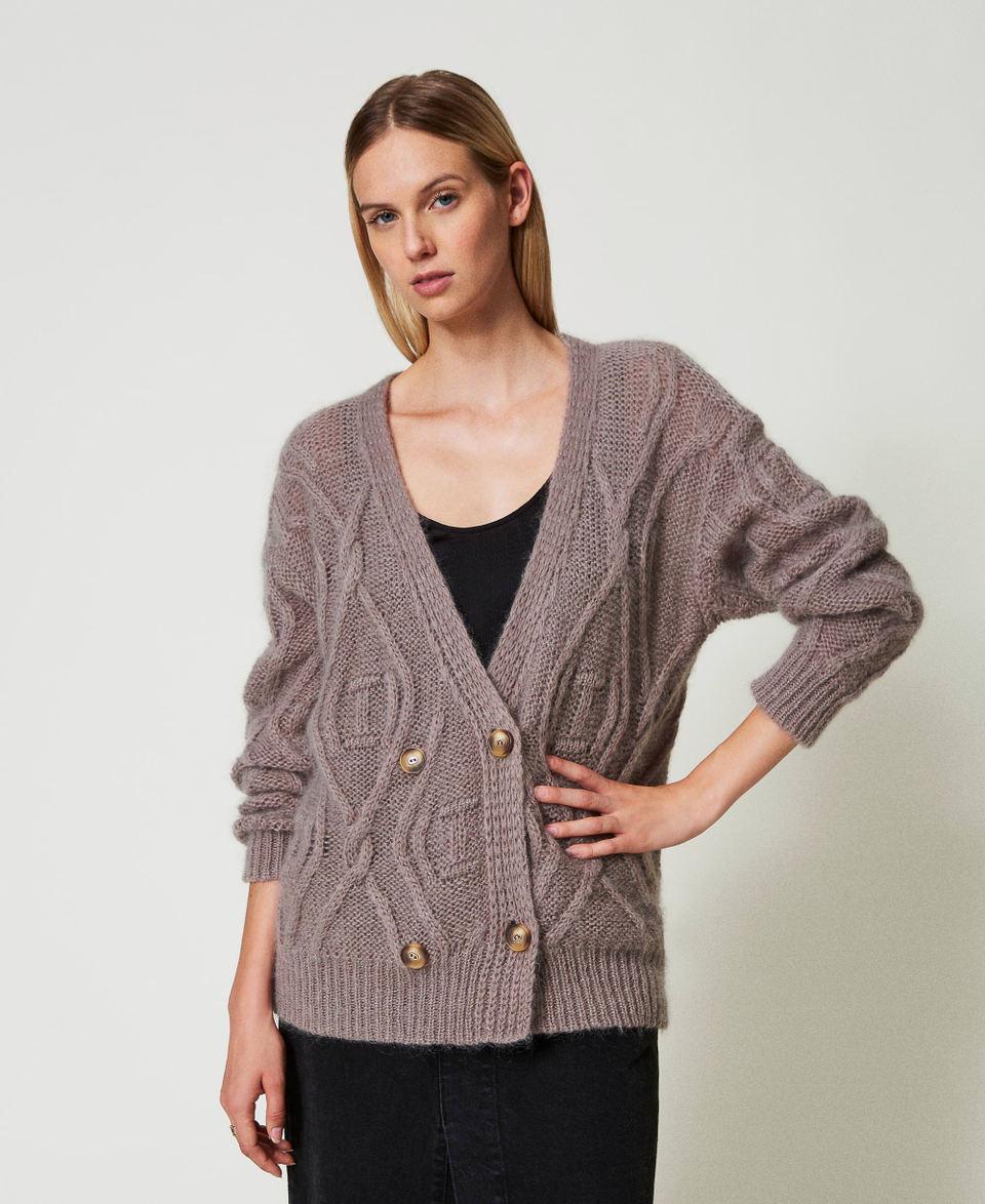 Twin Set Cardigan doppiopetto in misto mohair Spedizione Gratuita