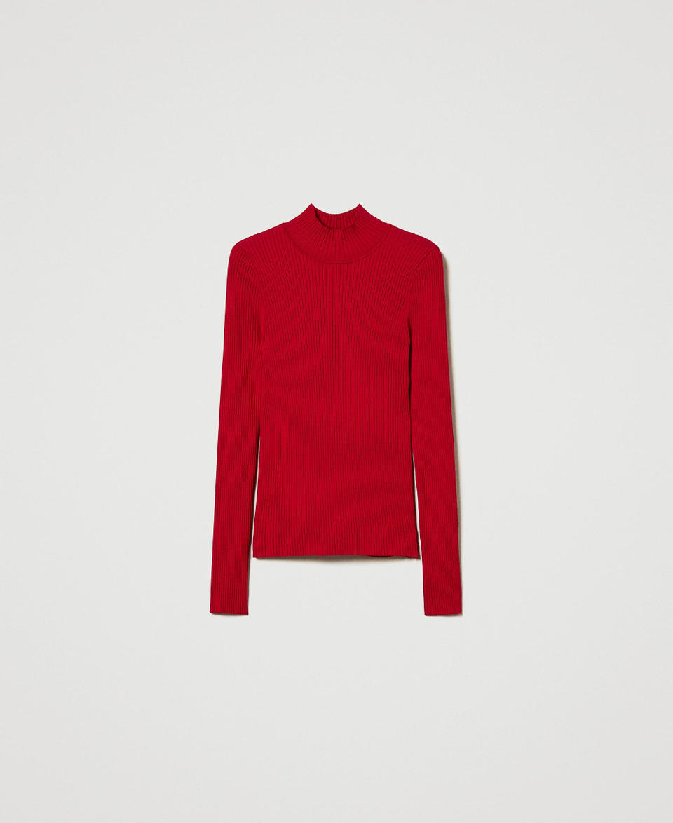 Twin Set Maglia fitted a costine con apertura Fino Al -60%