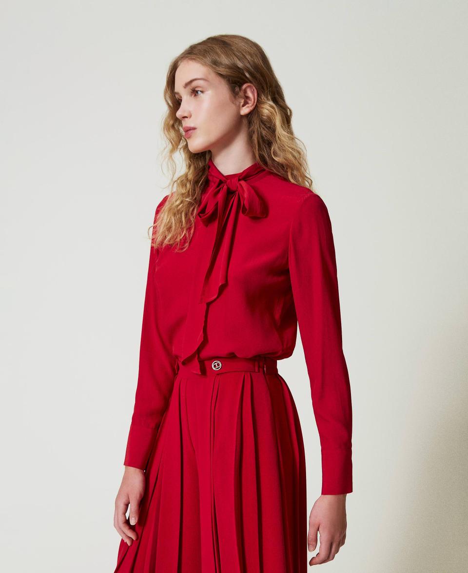 Twin Set Blusa misto seta con fiocco Convenienza