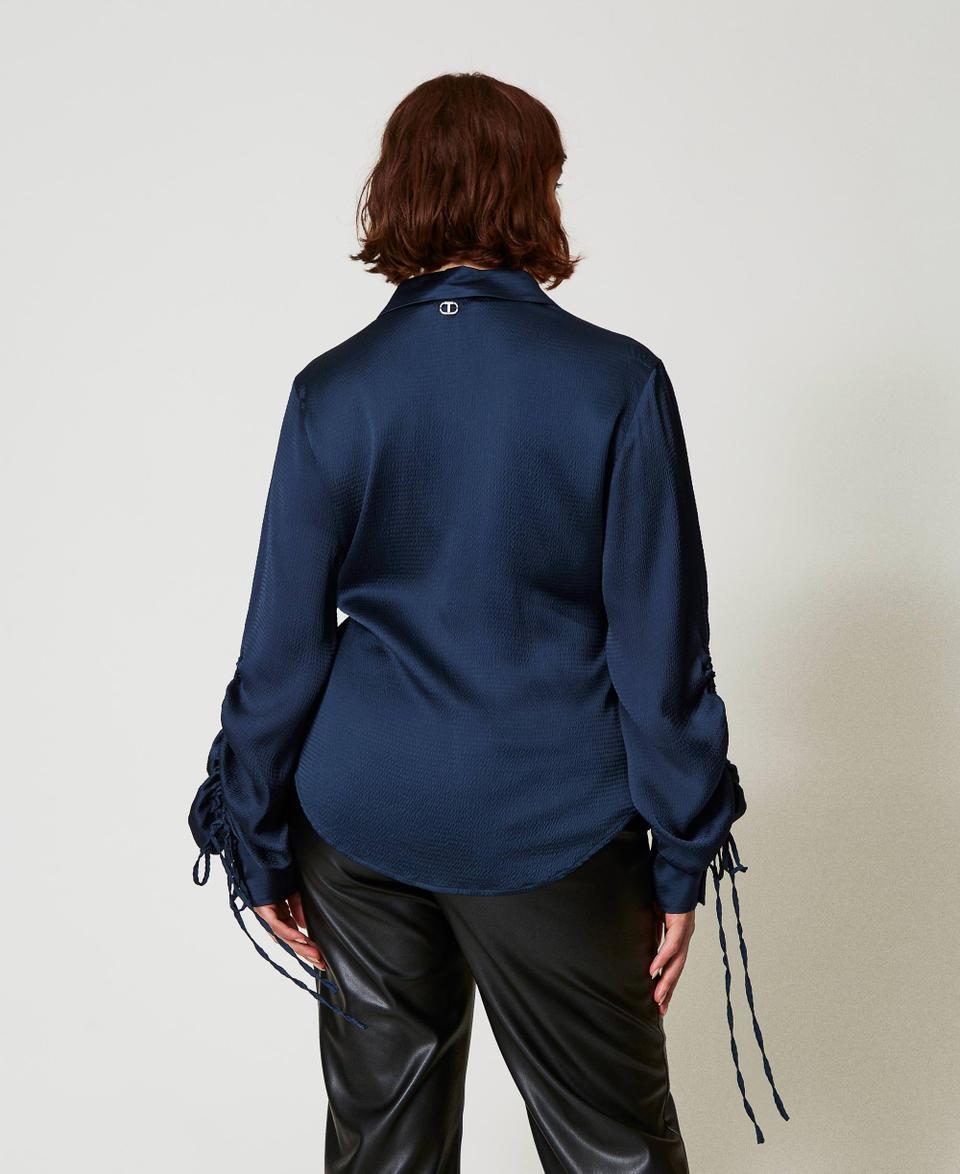 Twin Set Camicia in raso martellato con oblò Novità