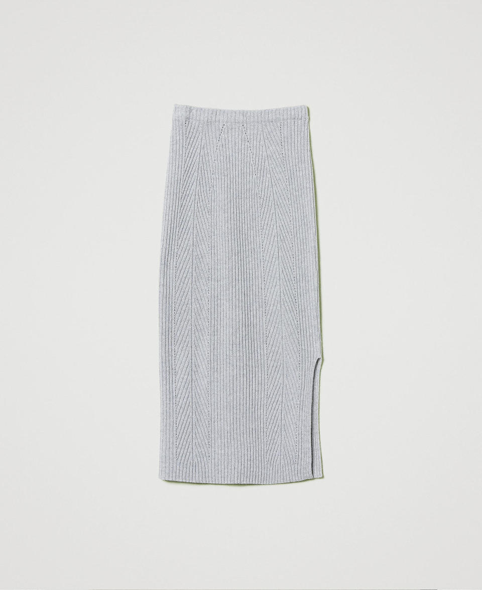 Twin Set Gonna longuette in maglia misto lana e lurex Economico