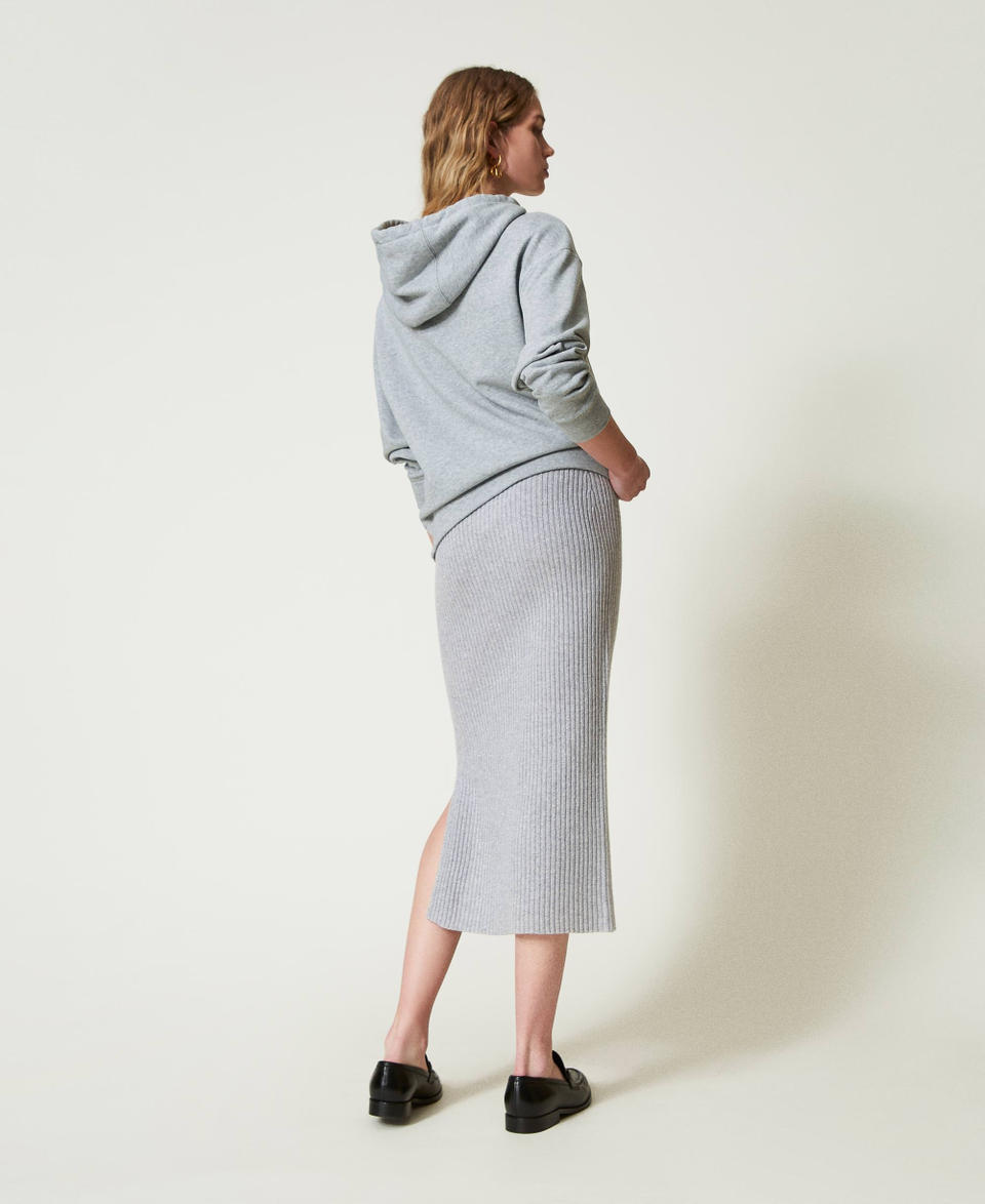 Twin Set Gonna longuette in maglia misto lana e lurex Economico