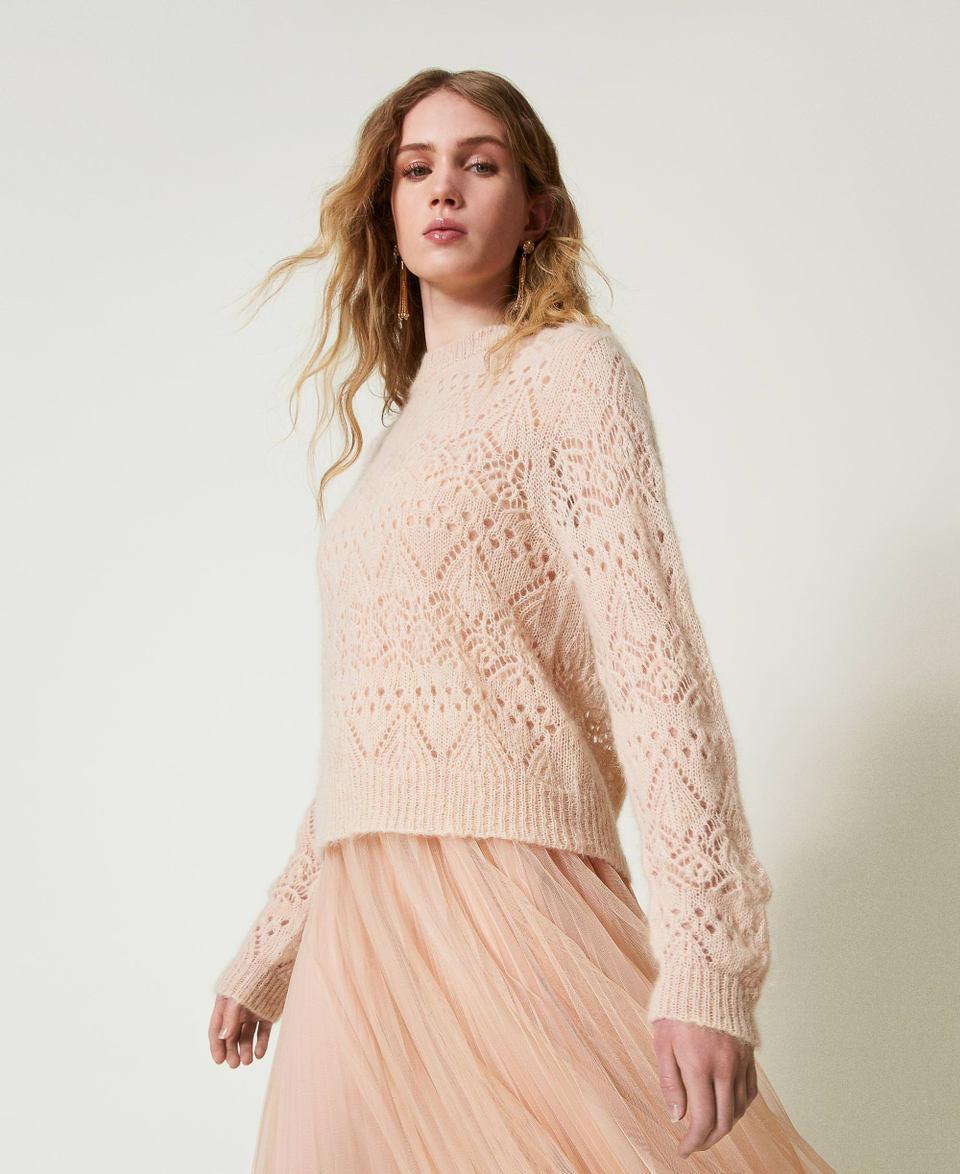 Twin Set Maglia in misto mohair mix di punti Outlet