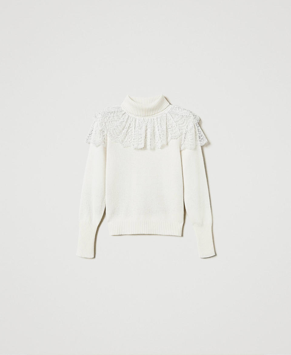 Twin Set Maglia dolcevita in lana e cashmere Offerte