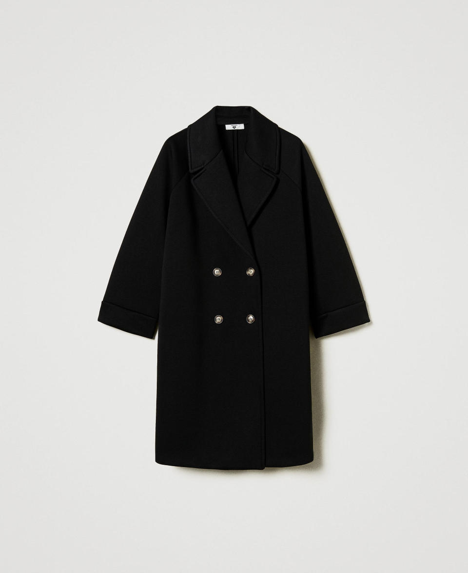 Twin Set Cappotto doppiopetto in tessuto scuba Moda