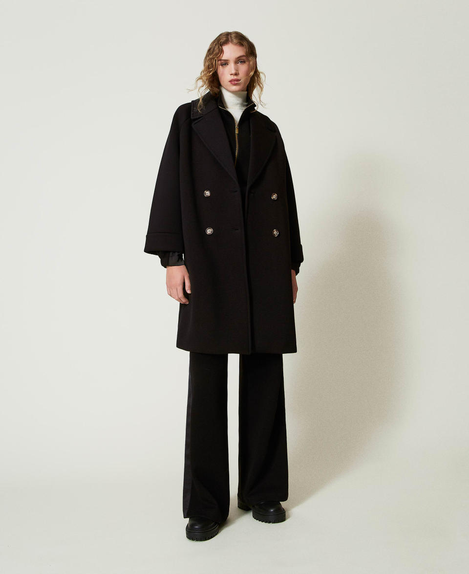 Twin Set Cappotto doppiopetto in tessuto scuba Moda