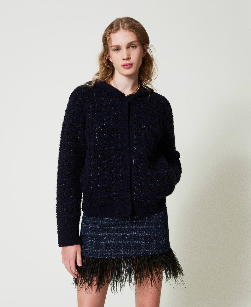 Twin Set Minigonna bouclé con piume Prezzo di fabbrica