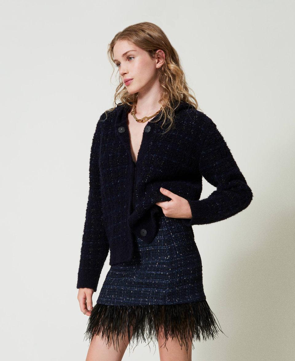 Twin Set Minigonna bouclé con piume Prezzo di fabbrica