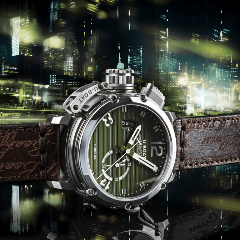 U Boat CHIMERA 46MM SS VERDE Vendita Calda