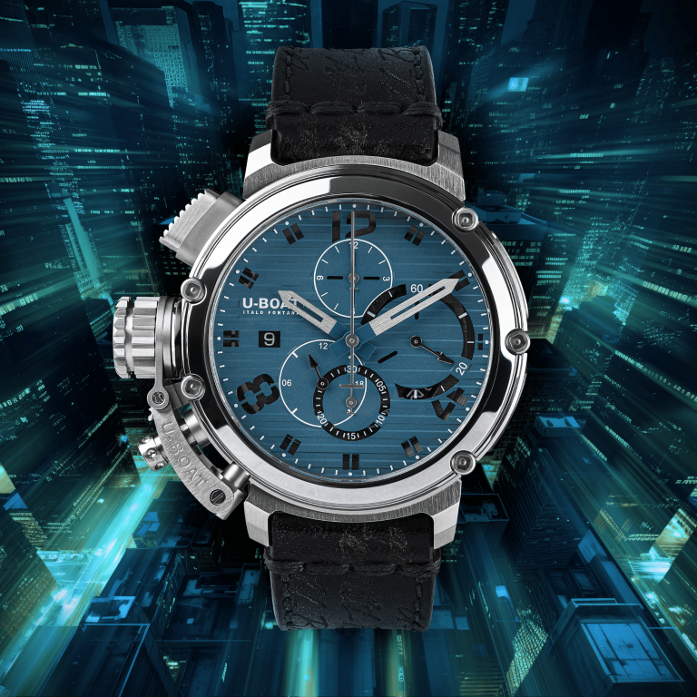 U Boat CHIMERA 46MM CHRONO SS BLU Vendita Economica