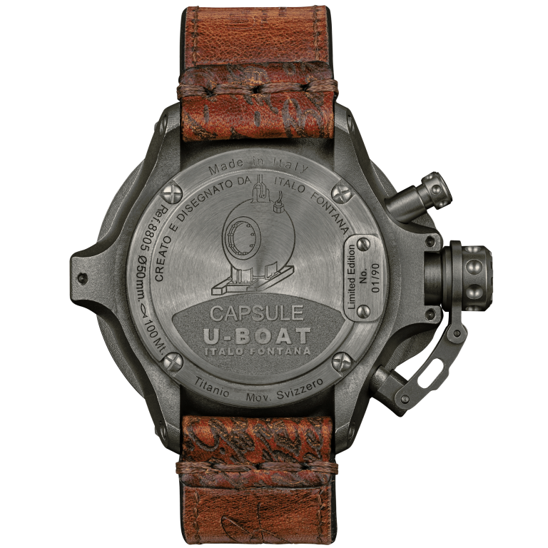 U Boat CAPSULE 50MM TITANIUM BK BE In Saldo