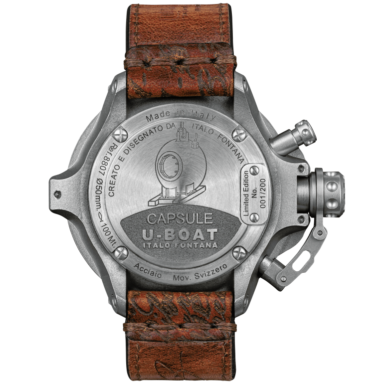 U Boat CAPSULE 50MM SS BK BE Nuova