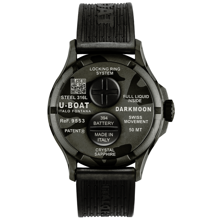 U Boat DARKMOON 44 MM BK GREY CURVED CAMOUFLAGE Italy