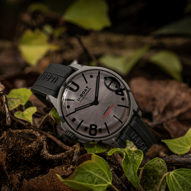 U Boat DARKMOON 44 MM BK GREY CURVED CAMOUFLAGE In Linea