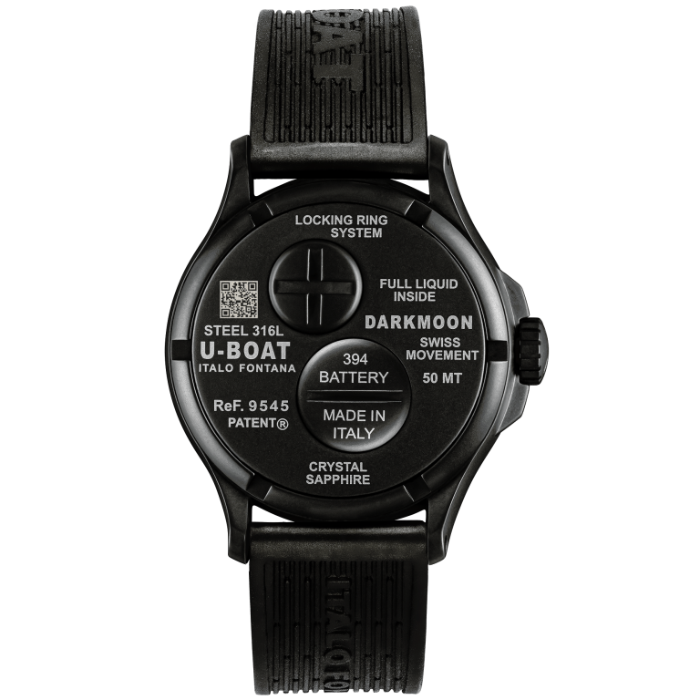 U Boat DARKMOON 40 MM BK BLACK CURVED PVD Nuovo