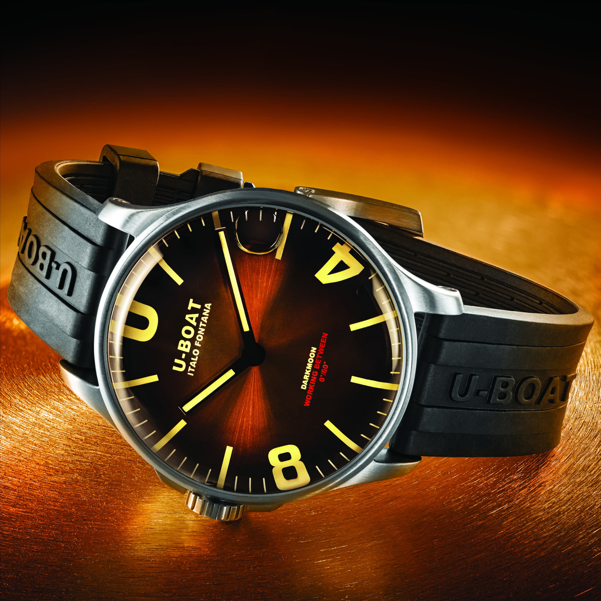 U Boat DARKMOON 44MM BROWN SS SOLEIL Consegna Veloce