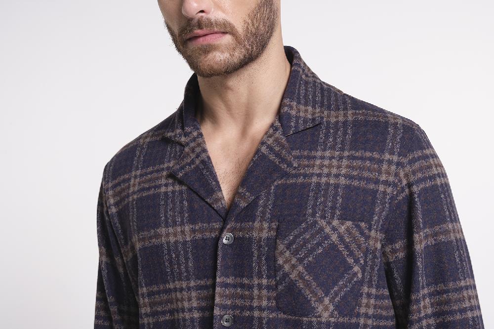 Verdiani Pigiama Punto Milano Jacquard Vendita Calda