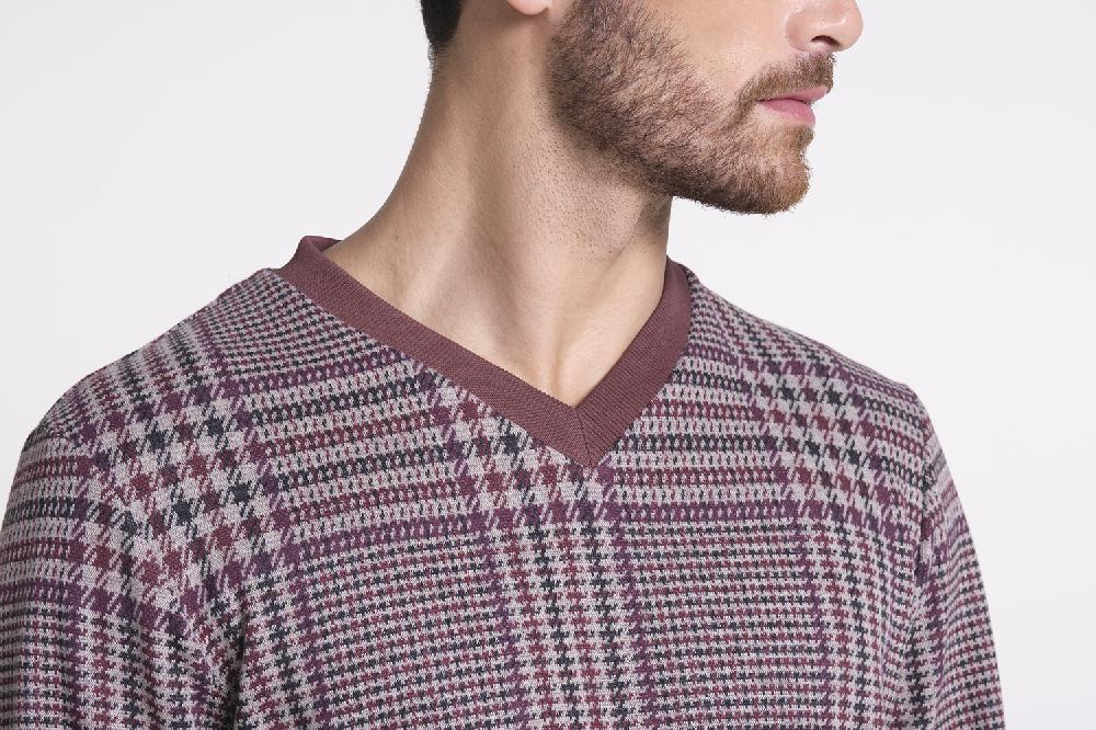 Verdiani Pigiama Punto Milano Jacquard Sottocosto
