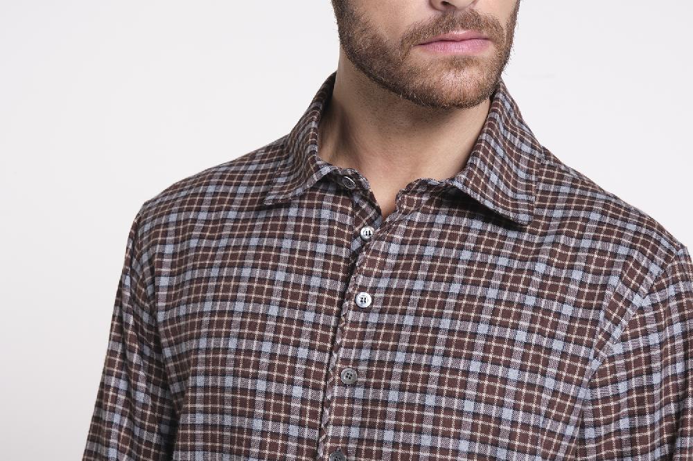 Verdiani Camicia Flanella Cotone In Vendita