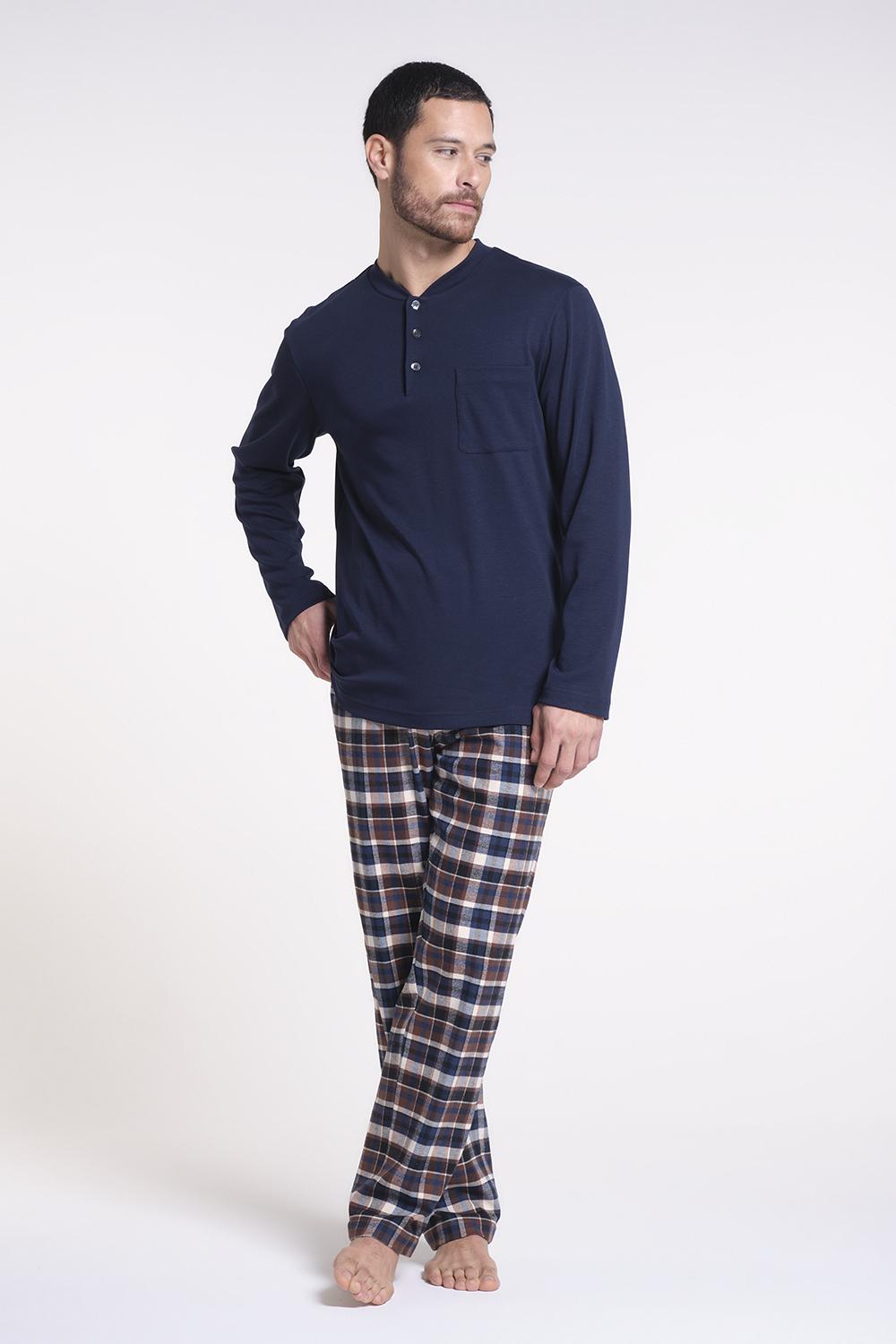 Verdiani Pigiama Interlock Cotone e Flanella Moda