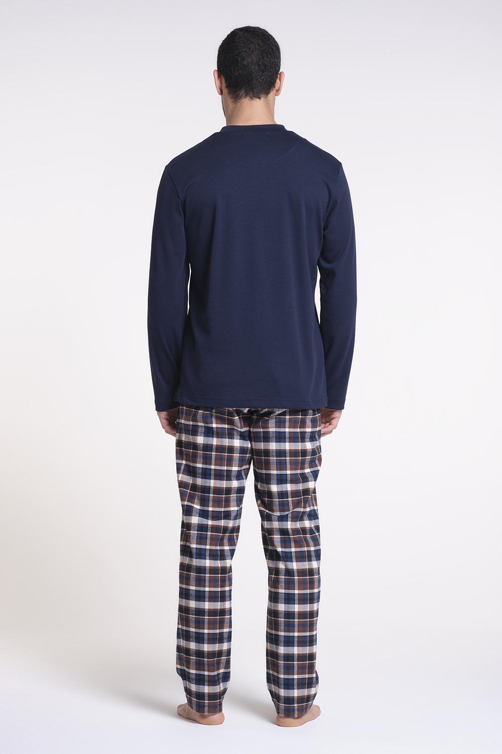 Verdiani Pigiama Interlock Cotone e Flanella Moda