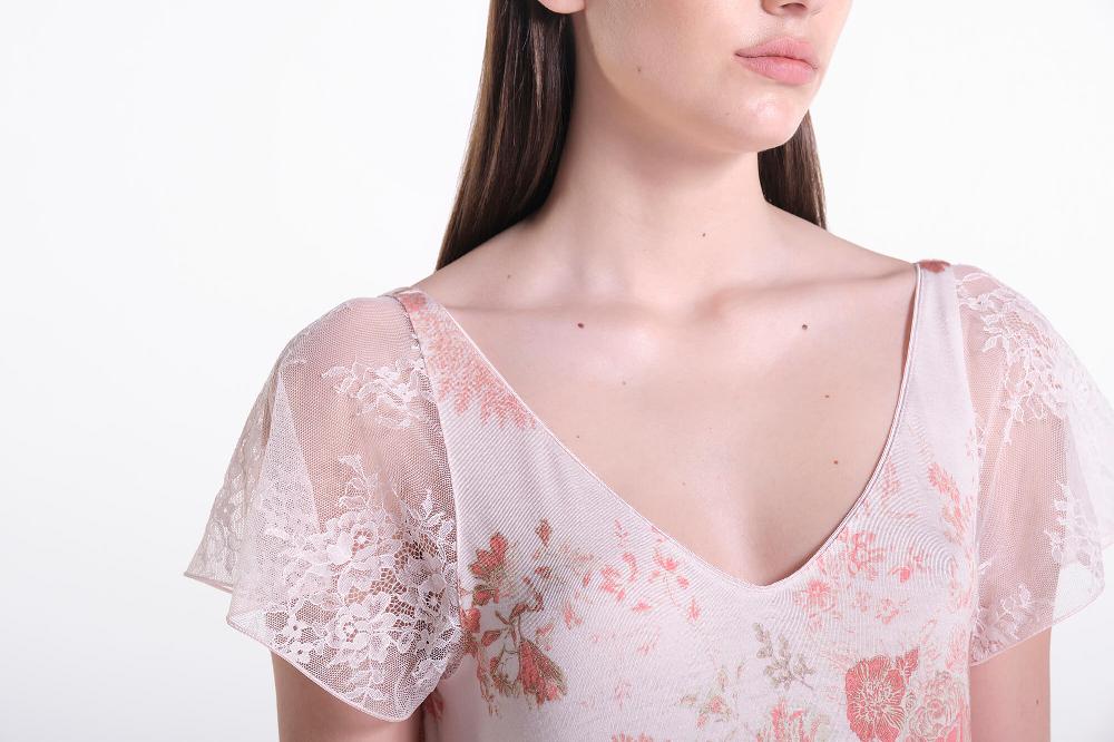 Verdiani Camicia Viscosa Stampa Fiore Soddisfazione Garantita