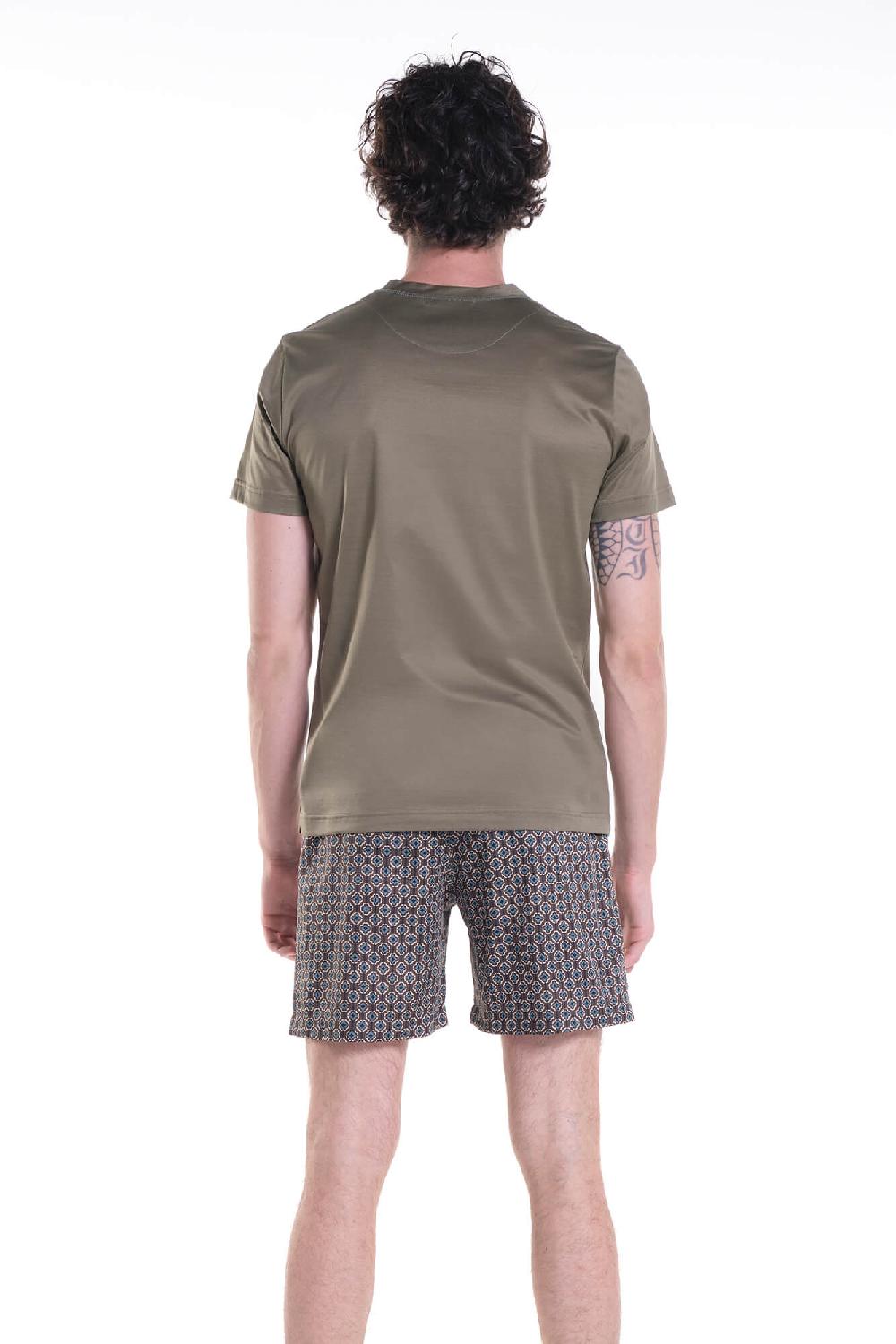 Verdiani Pigiama Jersey Cotone/Rasatello Stampato Spedizione Gratuita