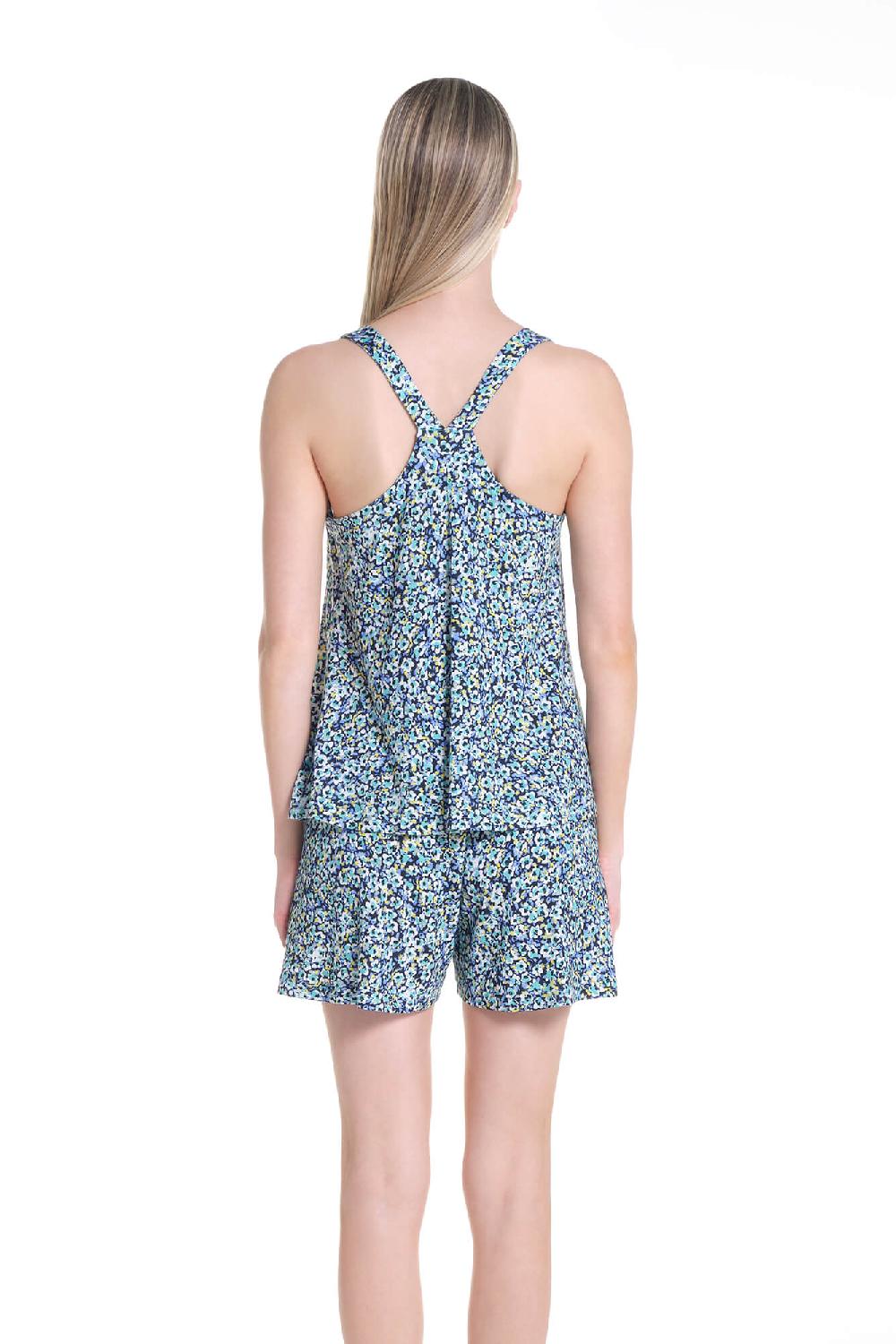 Verdiani Top + Shorts Viscosa Floreale Prezzo Ridotto